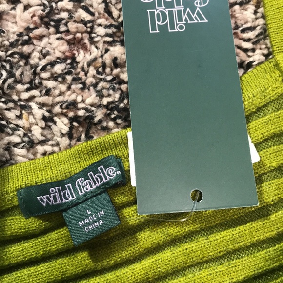 🆕Wild Fable Green Ribbed Crop Top Various Sizes | NWT - Picture 2 of 5